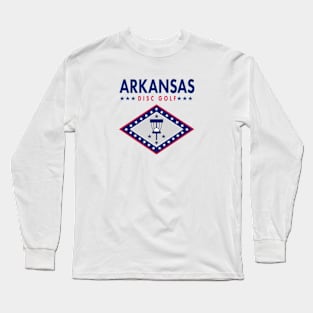Arkansas Disc Golf - Flag Long Sleeve T-Shirt